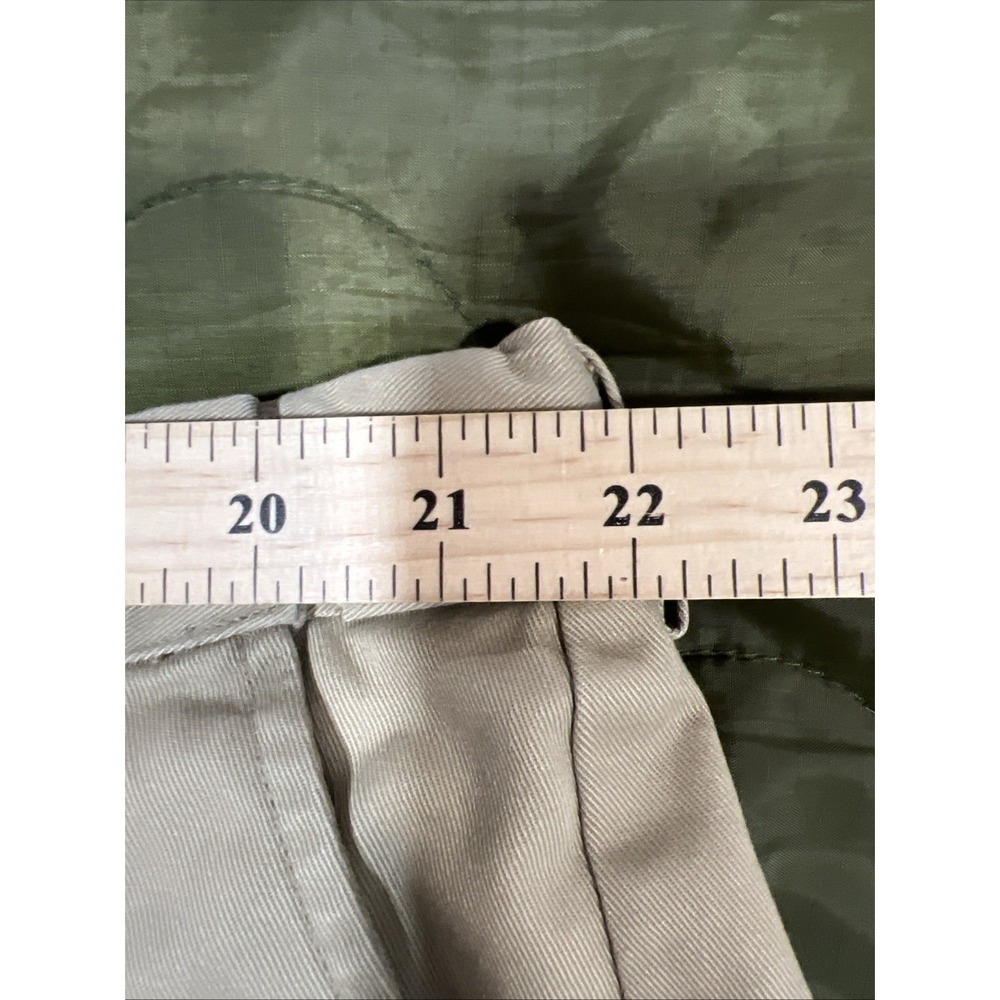 LL Bean Chino Shorts Mens 44 Khaki Flat Front Comfort Elastic Waist Preppy 3XL - Picture 9 of 13